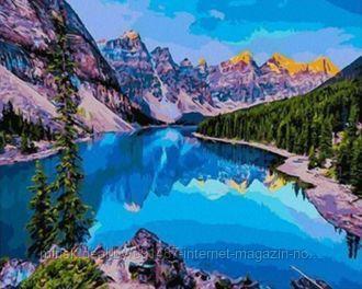 Рисование по номерам "Озеро Морейн" картина - фото 1 - id-p111007167