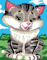 Рисование по номерам "Полосатый кот" картина