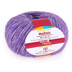 Пряжа из Троицка "Фиджи" цвет меланж фиолетовый