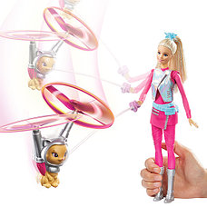Barbie DWD24 Барби Кукла с летающим котом Попкорном из серии "Barbie и космические приключения", фото 2