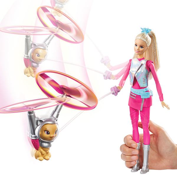Barbie DWD24 Барби Кукла с летающим котом Попкорном из серии "Barbie и космические приключения" - фото 2 - id-p93783792