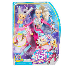 Планета Игрушек Barbie DWD24 Барби Кукла с летающим котом Попкорном из серии "Barbie и космические приключения", фото 2