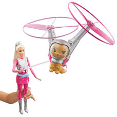 Планета Игрушек Barbie DWD24 Барби Кукла с летающим котом Попкорном из серии "Barbie и космические приключения", фото 3