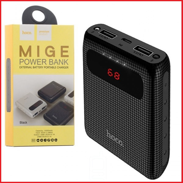 Портативный аккумулятор Hoco B20 Mige 10000mAh Power Bank (черный)