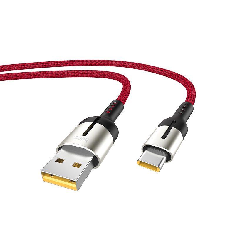 Кабель USB на Type-C 5A Hoco U68 Gusto (быстрая зарядка и передача данных) - фото 2 - id-p111032141