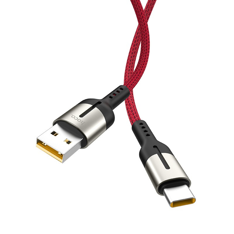 Кабель USB на Type-C 5A Hoco U68 Gusto (быстрая зарядка и передача данных) - фото 3 - id-p111032141