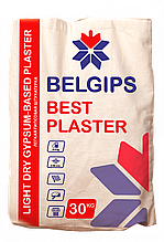 Штукатурка Белгипс Бест Пластер, 30 кг, гипсовая белая, BELGIPS BEST PLASTER