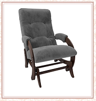 Кресло-качалка глайдер модель 68 каркас Орех ткань Verona Antrazite Grey
