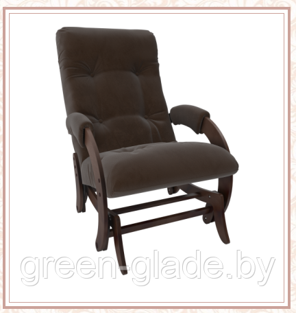 Кресло-качалка глайдер модель 68 каркас Орех ткань Verona Brown