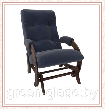 Кресло-качалка глайдер модель 68 каркас Орех ткань Verona Denim Blue - фото 2 - id-p67952743