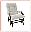 Кресло-качалка глайдер модель 68 каркас Орех ткань Verona Light Grey, фото 2