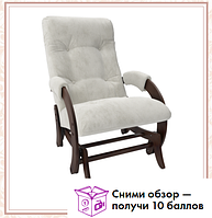 Кресло-качалка глайдер модель 68 каркас Орех ткань Verona Light Grey