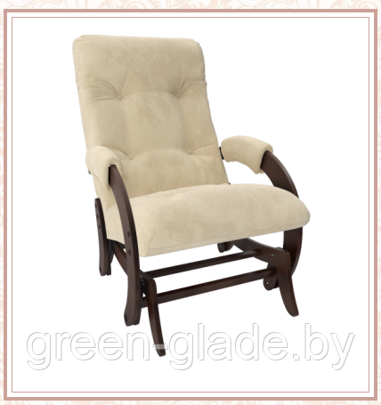 Кресло-качалка глайдер модель 68 каркас Орех ткань Verona Vanilla - фото 2 - id-p66394092