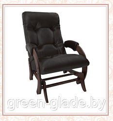 Кресло-качалка глайдер модель 68 каркас Орех экокожа Дунди-108