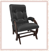Кресло-качалка глайдер модель 68 каркас Орех экокожа Дунди-109