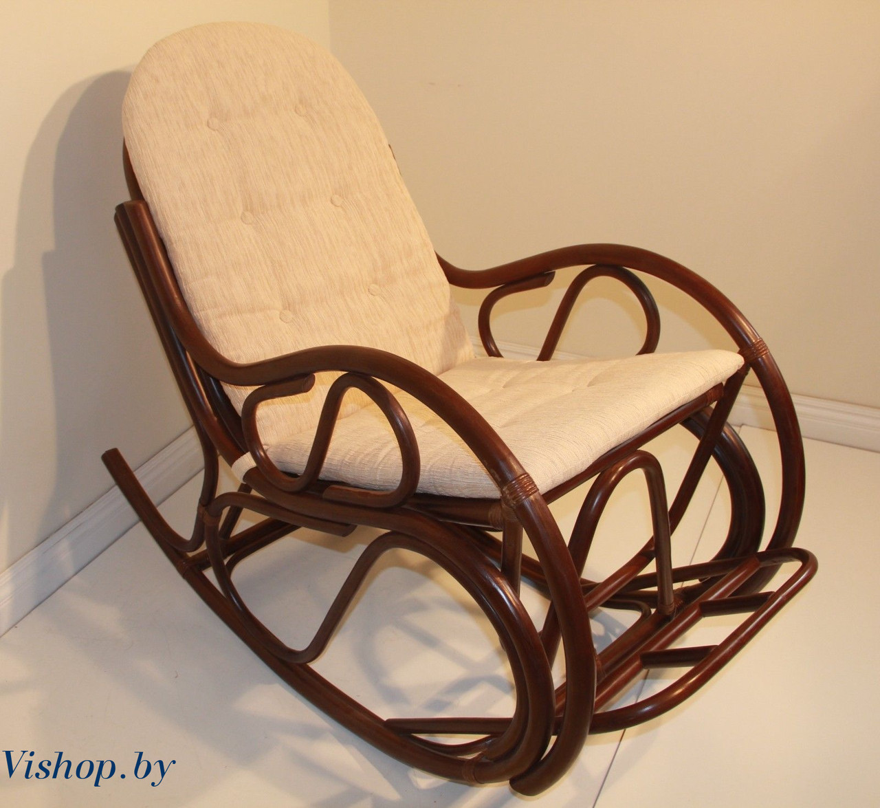 Кресло-качалка с подушкой МР 05/04 шоколад - фото 1 - id-p111042489
