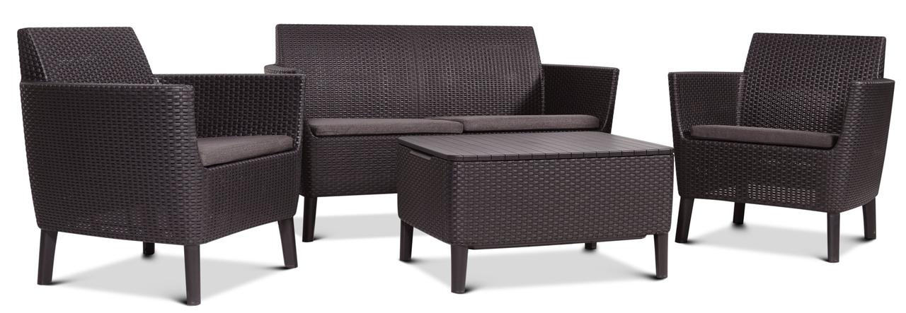 КОМПЛЕКТ САДОВОЙ МЕБЕЛИ SALEMO 2-SOFA SET (САЛЕМО), КОРИЧНЕВЫЙ