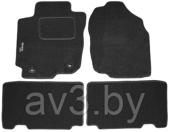 Коврики ВОРСОВЫЕ в салон Toyota RAV4 4 2012- Черный (Duomat)