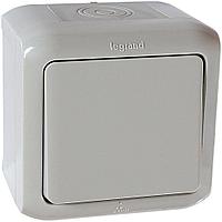 Legrand Quteo - Выключатель IP44 (серый)