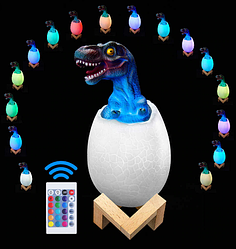 3D ночник-светильник динозавр (16 цветов) с пультом
