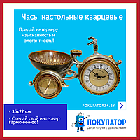Часы настольные интерьерные кварцевые, арт. RM-0148/SL