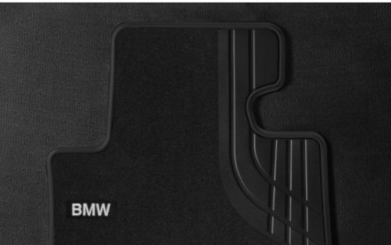 Велюровые передние оригинальные коврики BMW F46/F45 2 серия, Black - фото 1 - id-p111071022