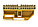 Шина "PE"  (8х12мм) _8 отверстий латунь желтый изолятор на DIN-рейку, фото 2