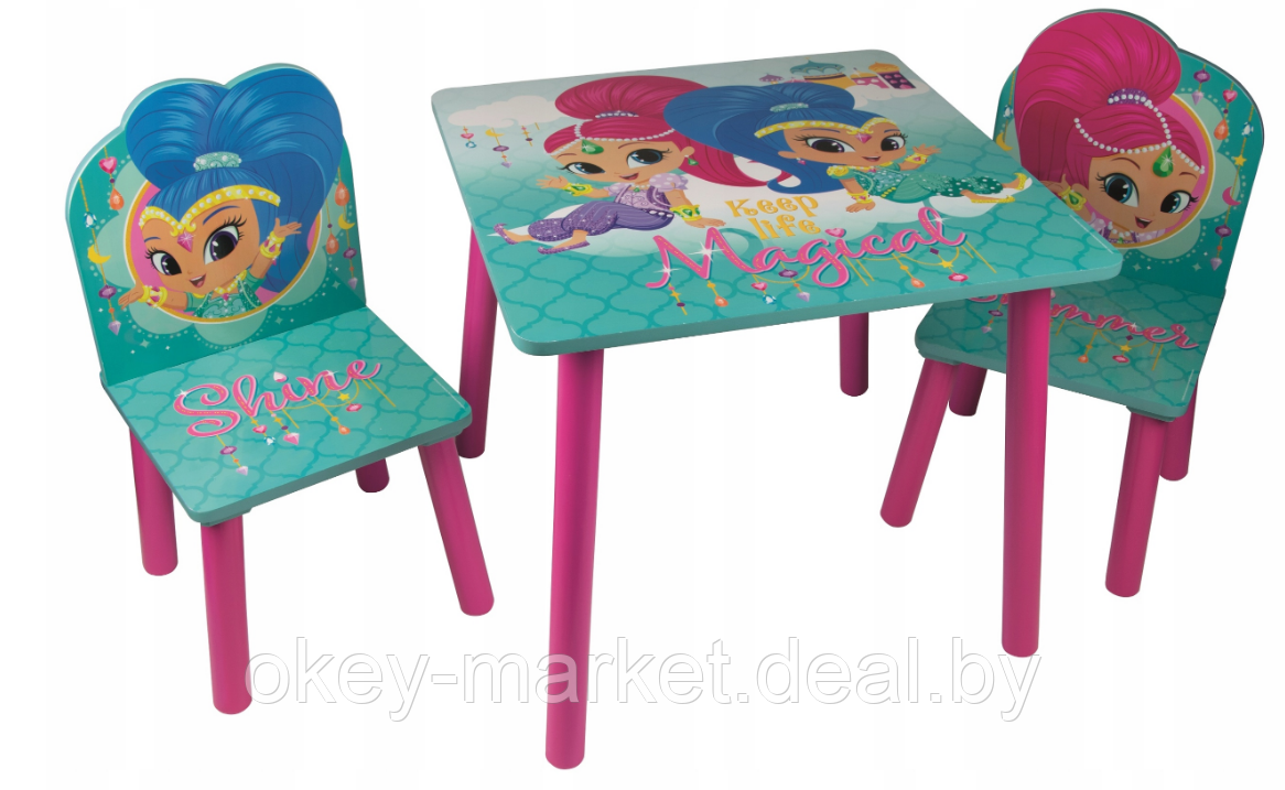 Журнальный столик со стульями для детей  Шиммер и Шайн.  8975