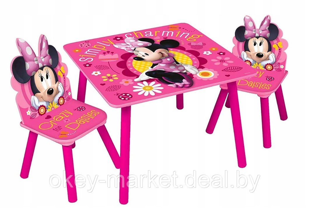 Журнальный столик со стульями для детей  Минни Маус  8973