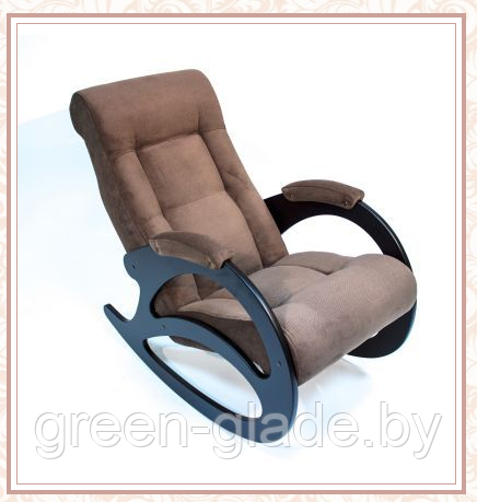 Кресло-качалка модель 4 каркас Венге ткань Verona Brown без лозы - фото 1 - id-p23816598