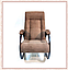 Кресло-качалка модель 4 каркас Венге ткань Verona Brown без лозы, фото 3