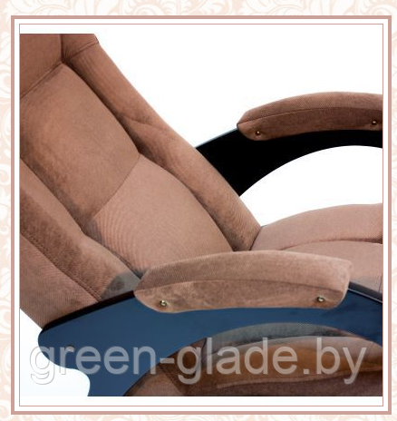 Кресло-качалка модель 4 каркас Венге ткань Verona Brown без лозы - фото 5 - id-p23816598