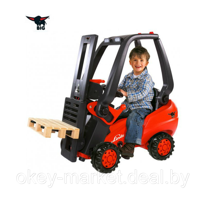 Детский вилочный трактор погрузчик педальный Linde Forklift Big 56580, фото 2