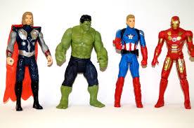 Игровой набор Мстителей 4 героя(Тор, Халк, Капитан Америка, Железный Человек) + щит капитана америка - фото 2 - id-p111094935