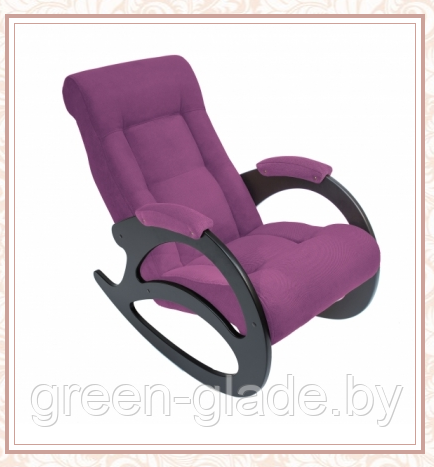 Кресло-качалка модель 4 каркас Венге ткань Verona Cyklam без лозы - фото 1 - id-p31358822