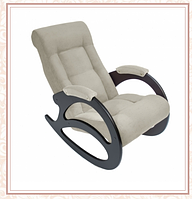 Кресло-качалка модель 4 каркас Венге ткань Verona Light Grey без лозы
