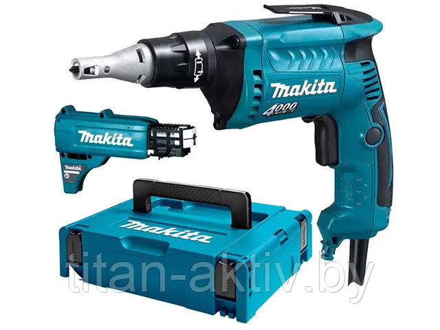 Шуруповерт MAKITA FS 4000 JX2 в кейсе + аксессуары (570 Вт, патрон внутр. шестигр. 1/4"", 16 Нм, шур