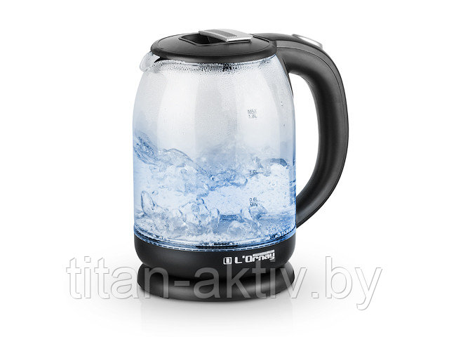 Чайник электрический LA-4622 L'ORNAY (1800 Вт, 1,8 л, стекло, подсветка) (L'Ornay) - фото 1 - id-p111100925