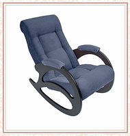 Кресло-качалка модель 4 каркас Венге ткань Verona Denim Blue без лозы