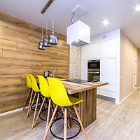 Кухня прямая с островом 2.2.6/1. Крашеный МДФ.