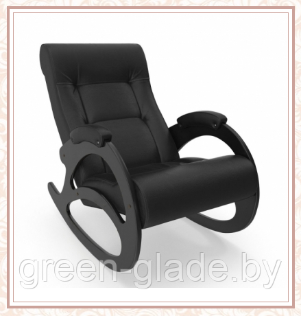 Кресло-качалка модель 4 каркас Венге экокожа Дунди-109 без лозы - фото 1 - id-p48401417