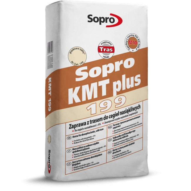 Раствор кладочный Sopro KMT Plus 199 Польша, 25 кг