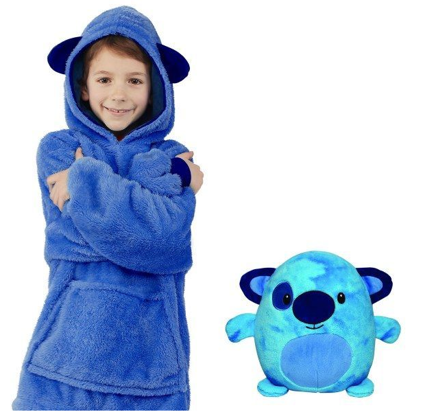 Толстовка с капюшоном и плюшевой игрушкой Huggle® Pet Hoodies Синяя