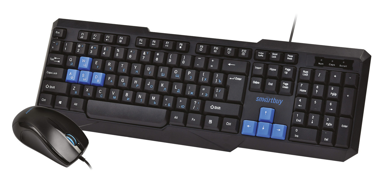 Проводной комплект клавиатура+мышь Smartbuy SBC-230346 черный - фото 2 - id-p111126403