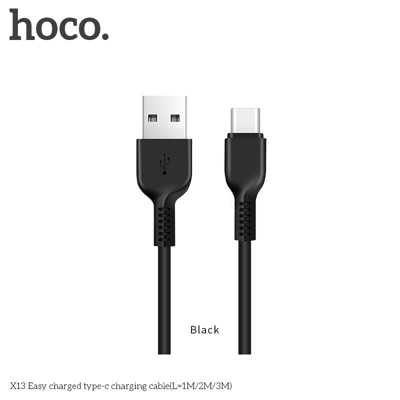 Дата-кабель Hoco X13 Easy charged Type-C (1.0м) Black