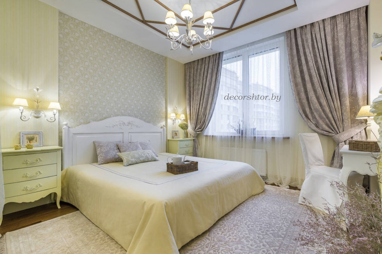Классические шторы с боковыми подхватами