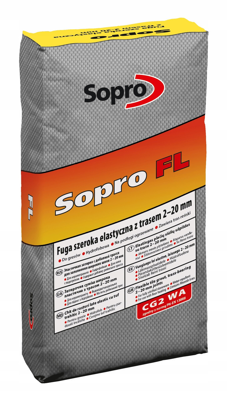 Фуга Sopro FL 529 бетонно-серая 25 кг