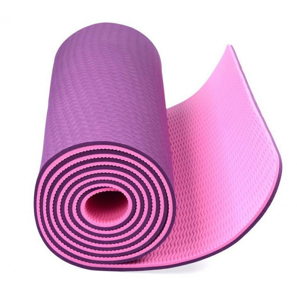 Коврик для йоги, фитнеса,ПРОФИ ,180х61х0,5 TPE , цвета в ассортименте - фото 1 - id-p7130589