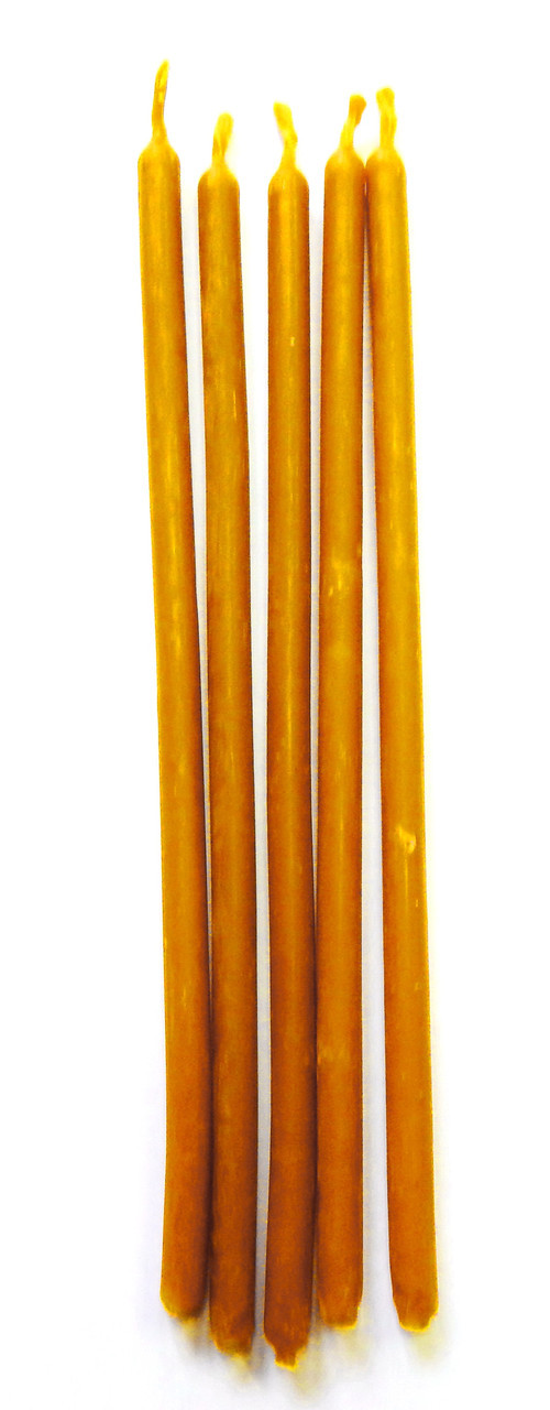 Свечи восковые часовые ритуальные желтые комплект 5шт. - фото 1 - id-p111140705