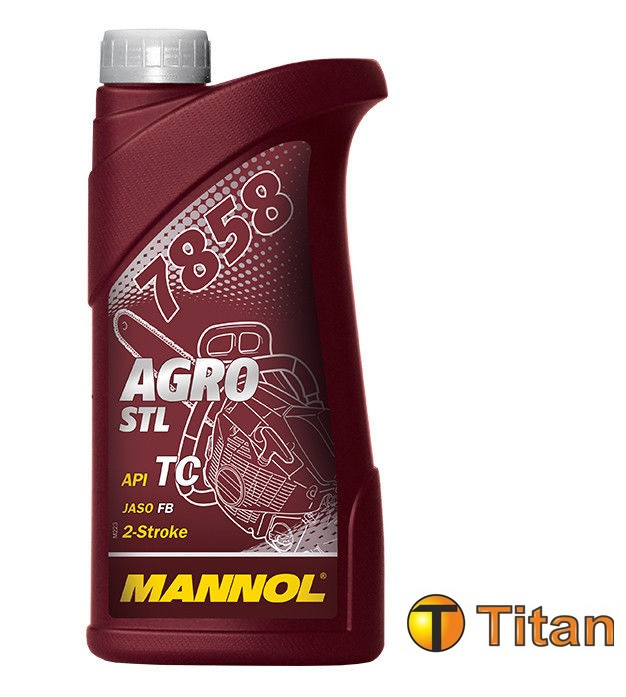 МАСЛО для 2-х тактных двигателей MANNOL 7858 Agro for STL API TC    1л    красное